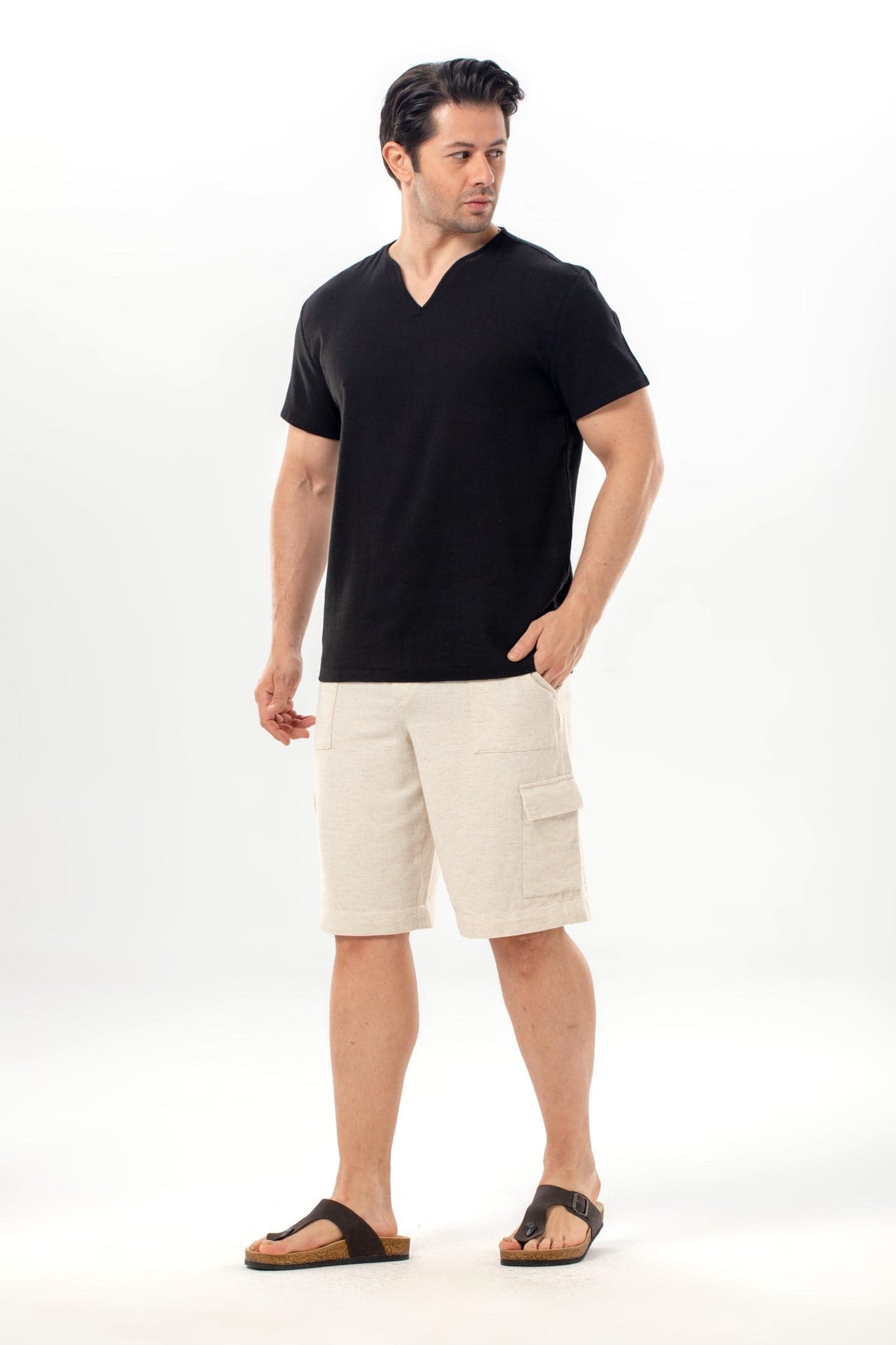 V-Neck Short Sleeve Tank Top