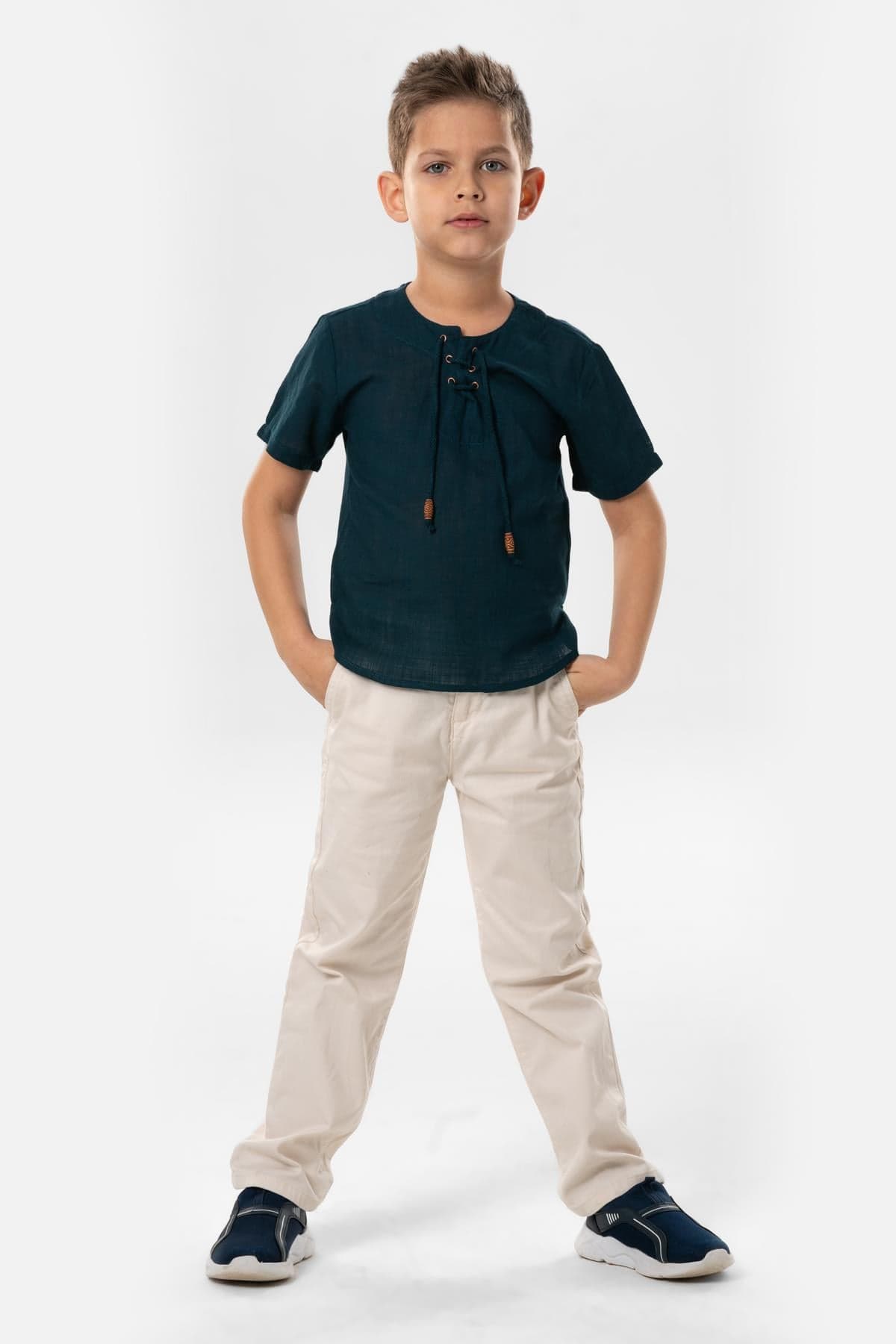 Kids' Snap Detail Short Sleeve T-Shirt