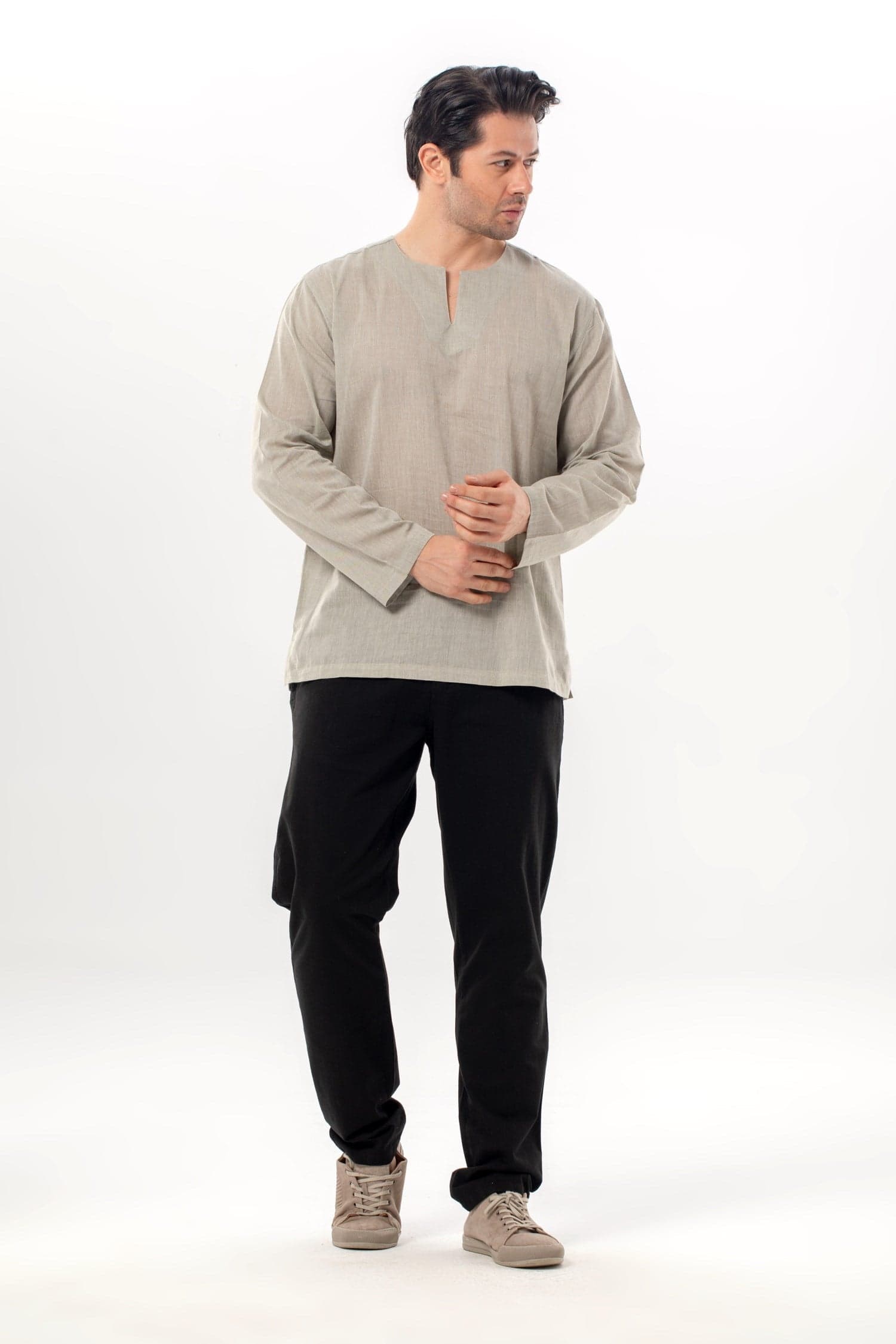 Crew Neck Long Sleeve T-Shirt