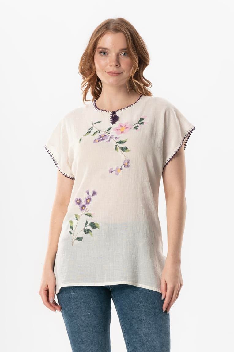 Blusa Cahide de manga corta