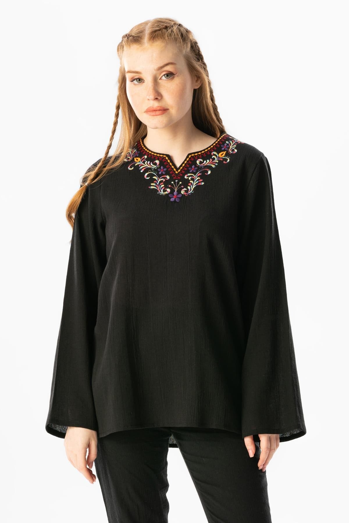 Blusa Gökkuşağı de manga larga