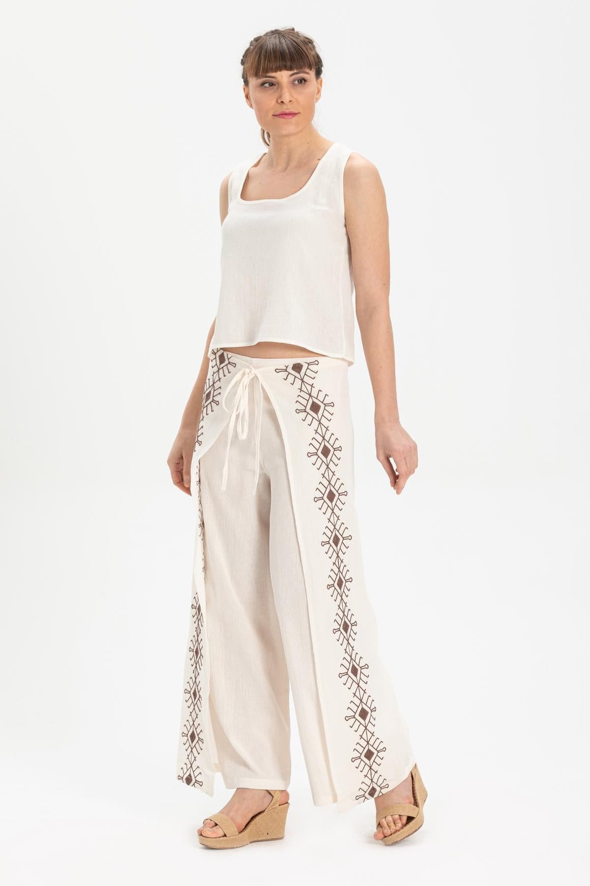 Bilmece Embroidered Trousers