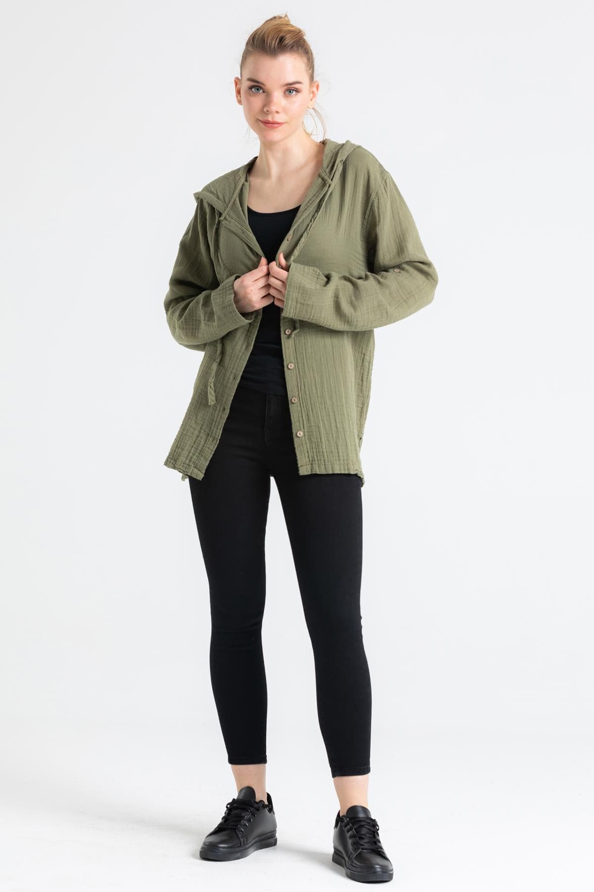 Hooded Muslin Sweatshirt