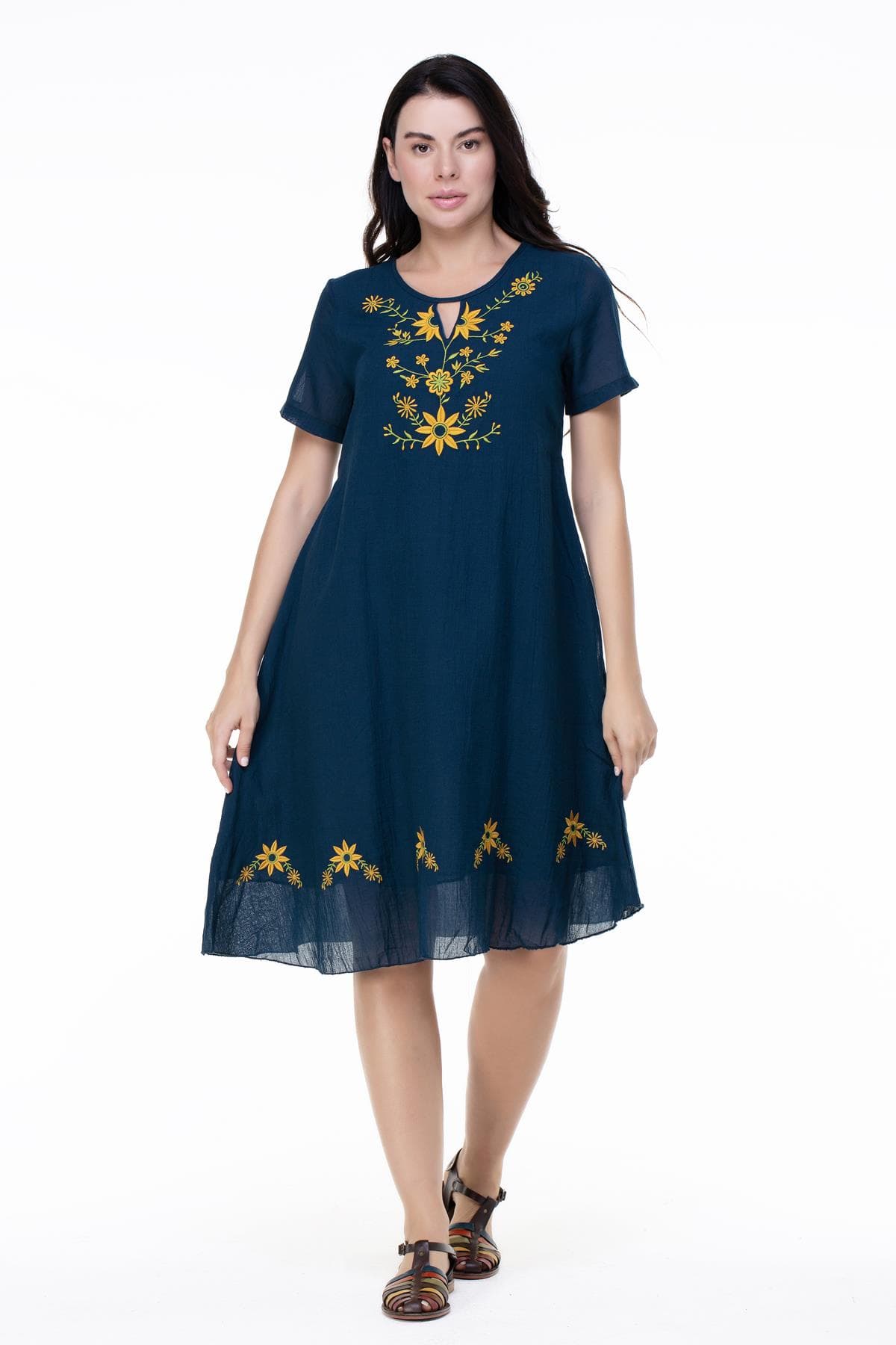 Neslihan Plus Size Short Sleeve Dress