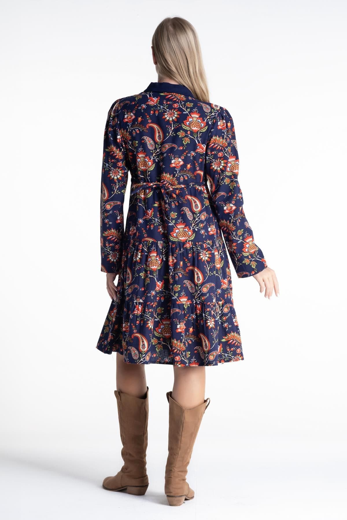 Güz Velveteen Dress