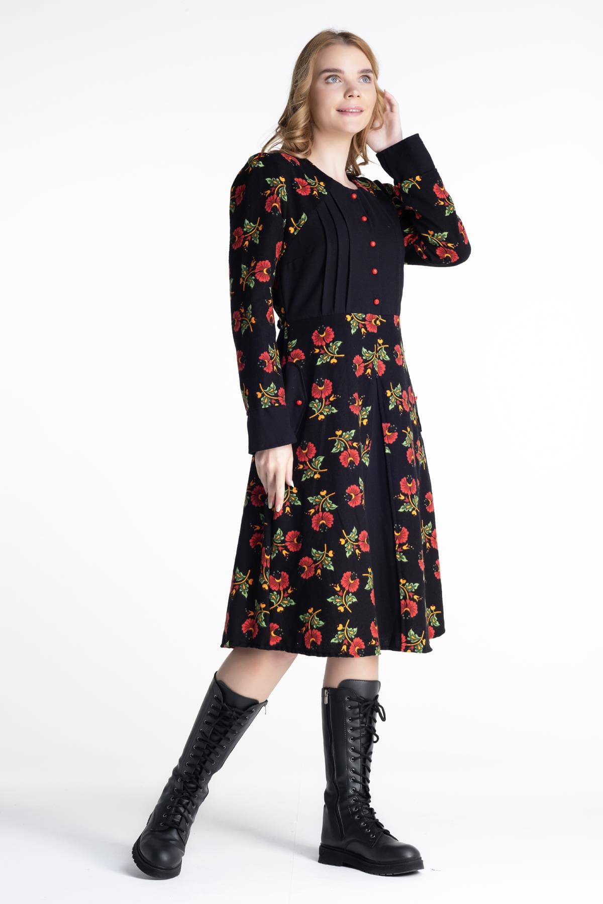 Kamelya Flannel Dress