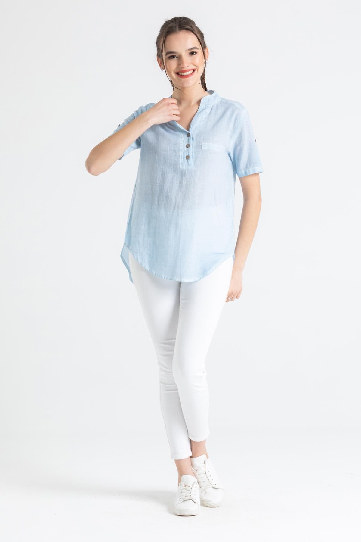 Akasya Short Sleeve Blouse
