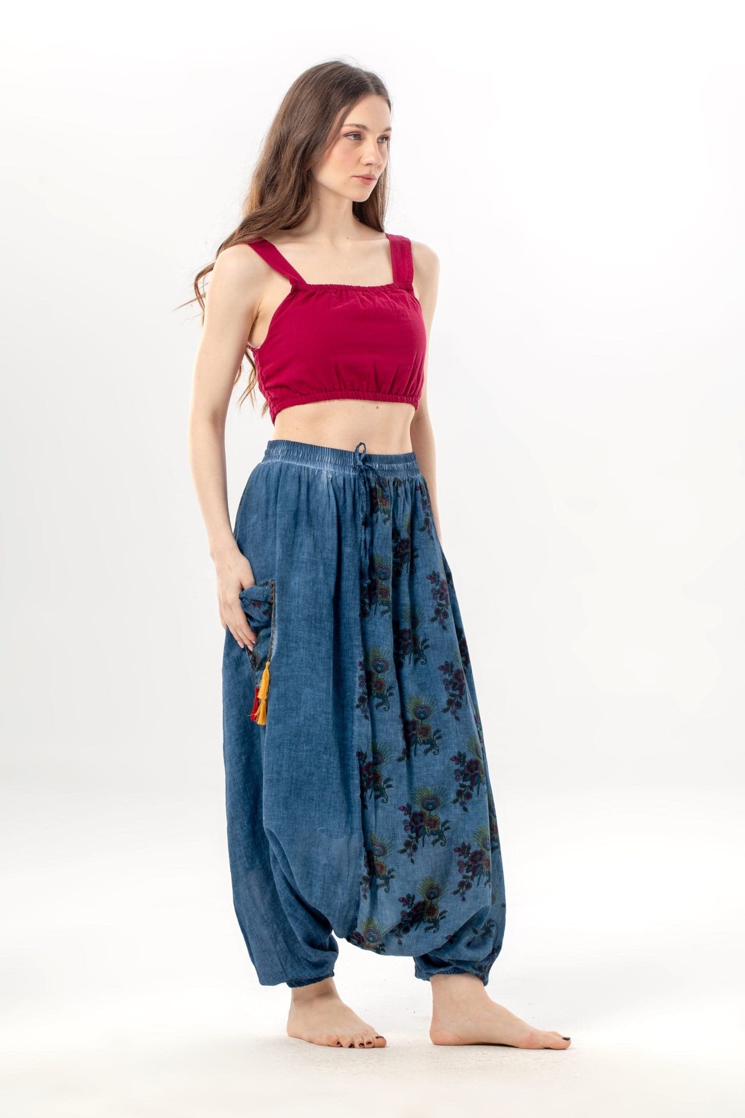 Tasseled Harem Pants
