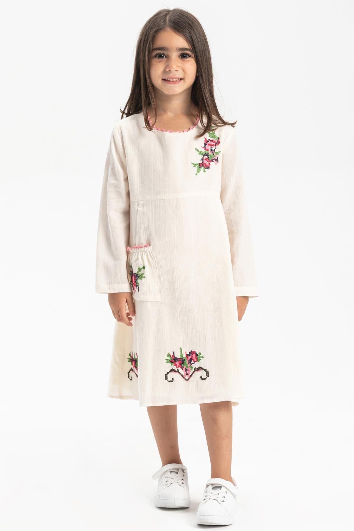 Kinder-Langarmkleid Burçak