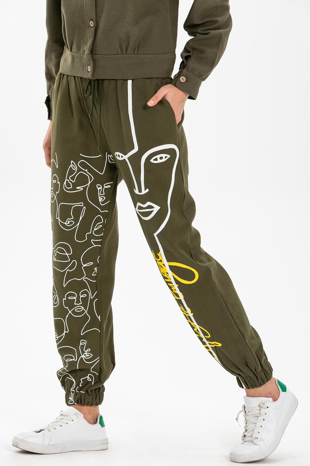 İrem Printed Flannel Trousers