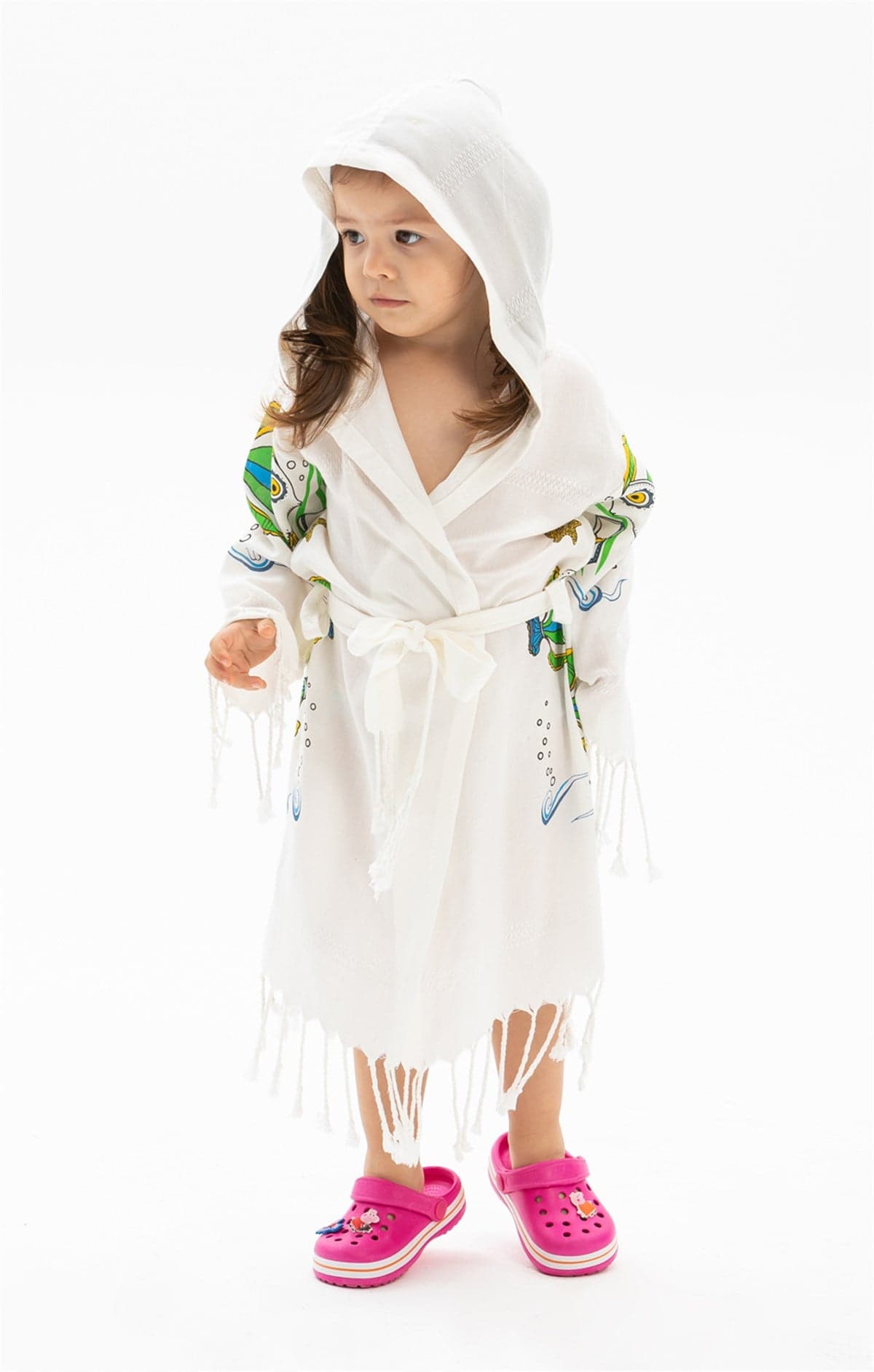 Kids' Fish Print Bathrobe