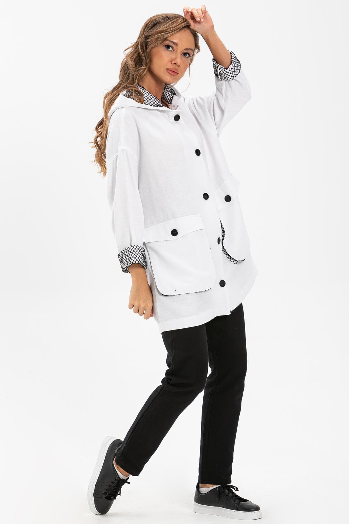 Bedruckte Flanelljacke Safari